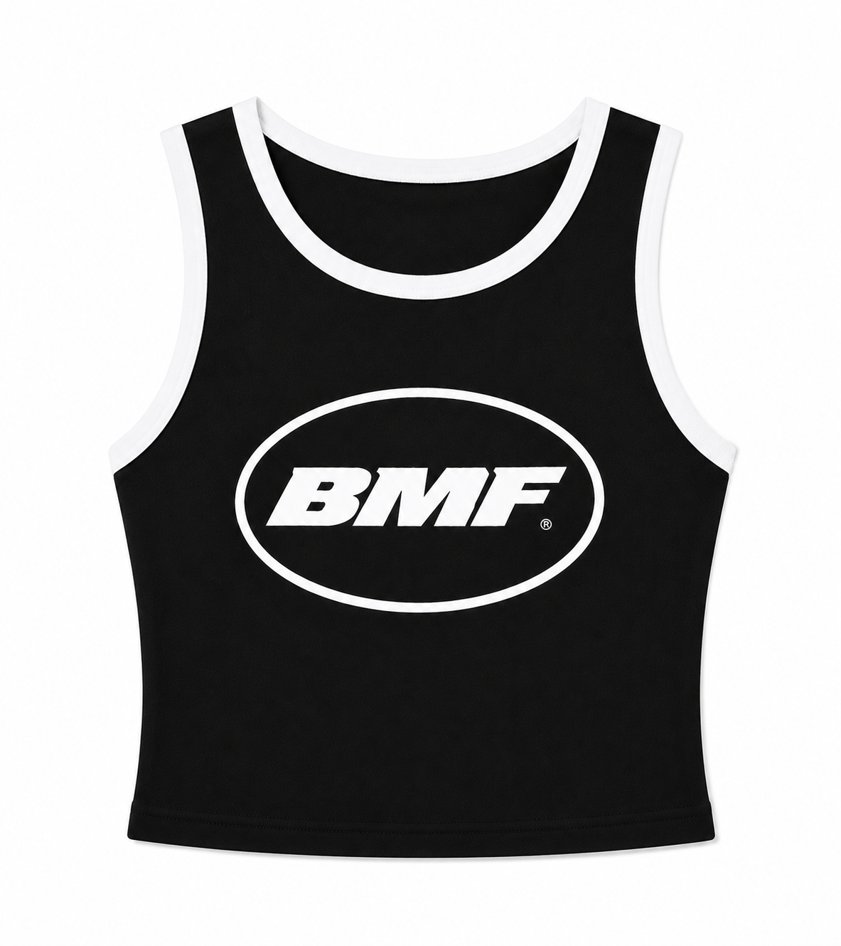 BMF Oval Logo Crop Top (Black)