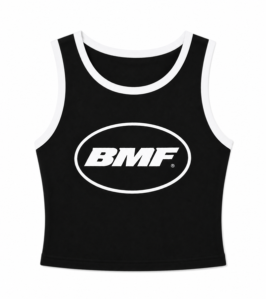 BMF Oval Logo Crop Top (Black)