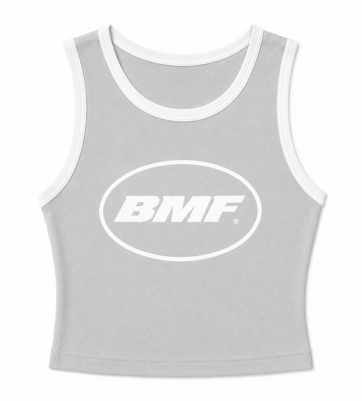BMF Oval Logo Crop Top (Grey)