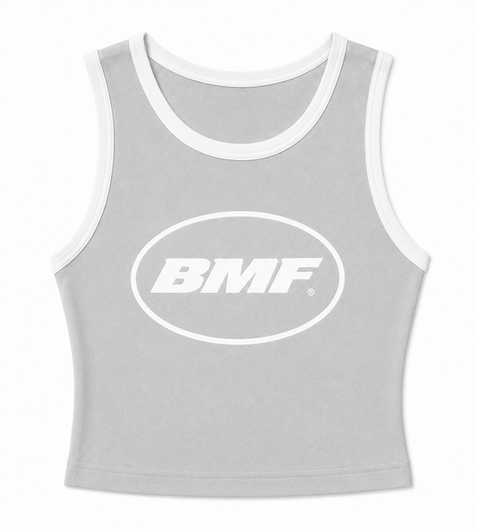 BMF Oval Logo Crop Top (Grey)